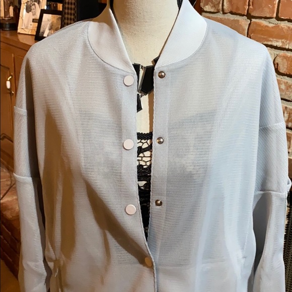 Álo Field Bomber Jacket in dove gray. - Picture 9 of 11